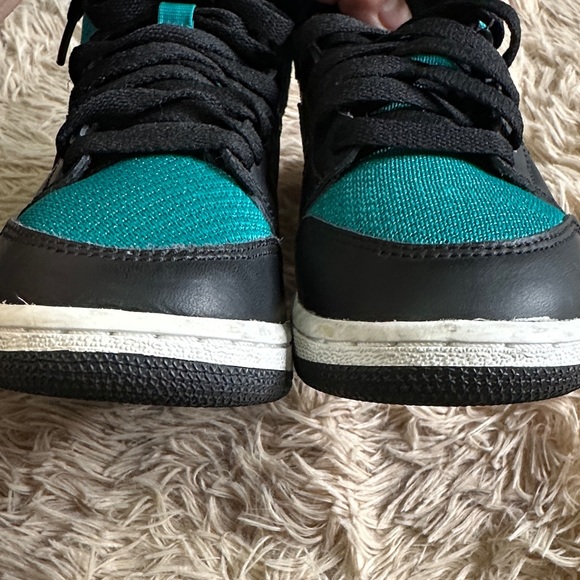 Air Jordan Black and Teal High-Top Sneakers - Picture 15 of 16